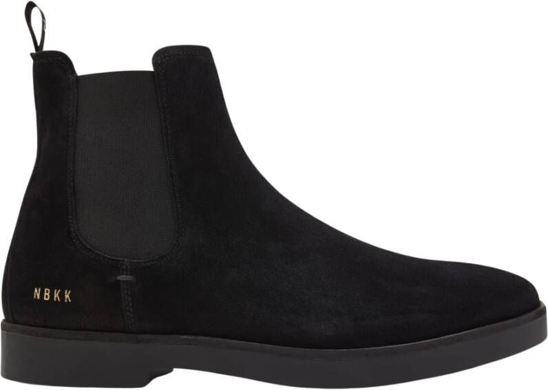 Nubikk Zwarte Suède Chelsea Boot Black Heren