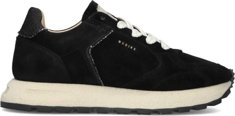 NUBIKK Lage Sneakers Dames Rose Nomad Fur Maat: 37 Materiaal: Suède Kleur: Zwart