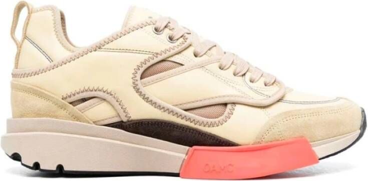 Oamc Aurora Runner Lichtgele Sneaker Beige Heren