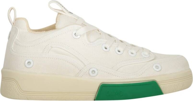 Oamc Lage Sneakers met Contrasterende Inzetstukken White Heren