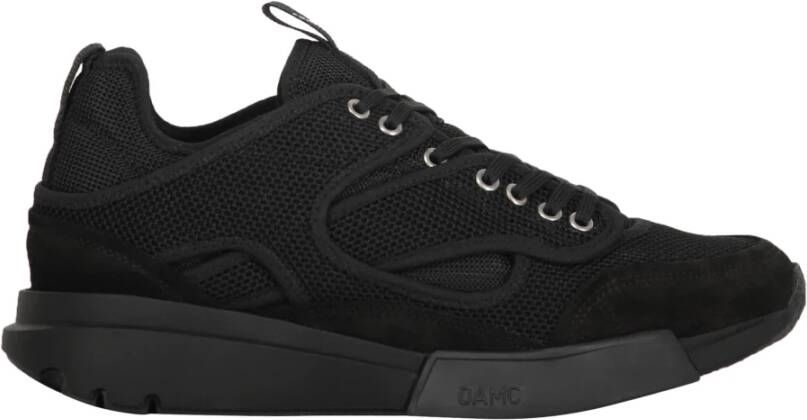 Oamc Mesh lage sneakers met suède details Black Heren