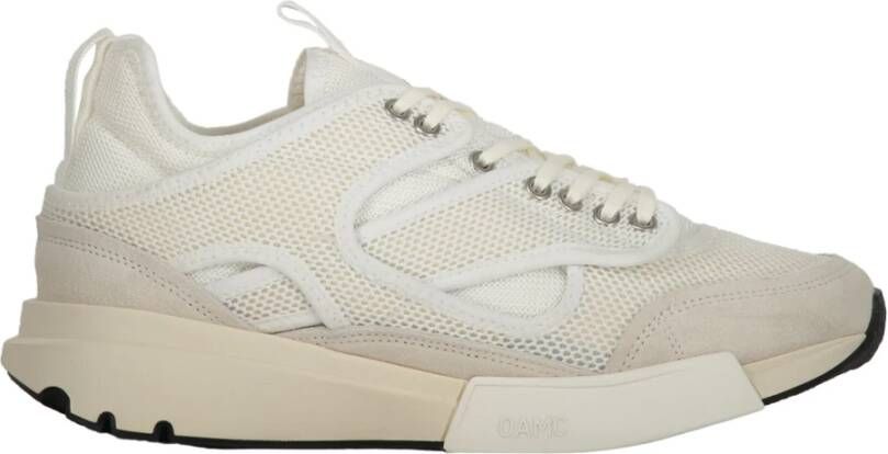 Oamc Mesh lage sneakers met suède details White Heren