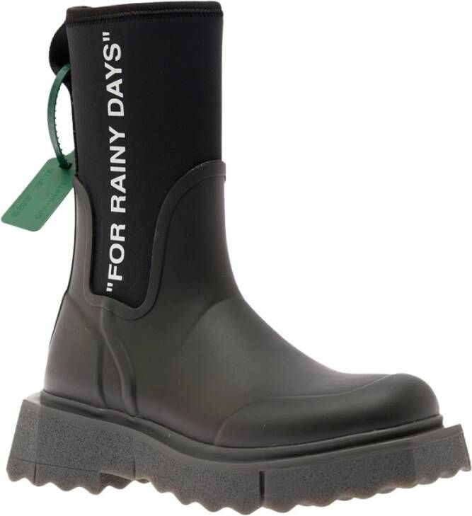 Off-White Boots & laarzen Sponge Rubber Rainboot in zwart