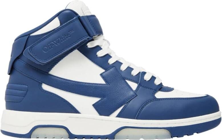 Off White Blauwe Sneakers Mid Top Schoenen Blue Heren