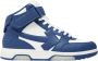 Off White Mid Top Sneakers met Velcro Sluiting Blue - Thumbnail 7