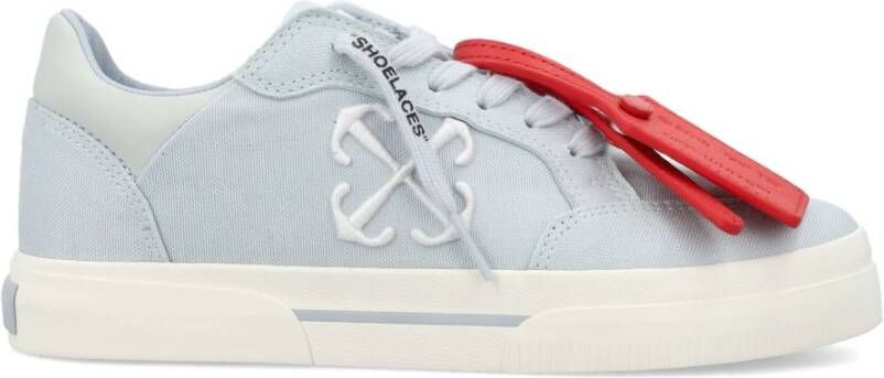 Off White Blauwe Vulcanized Sneakers met Pijl Detail Blue Dames