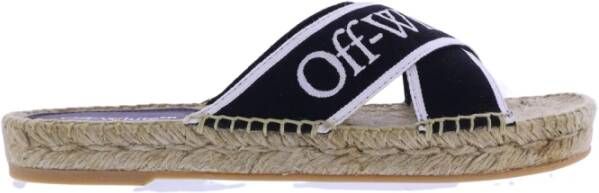 Off White Dames Bookish Criss Cross Espadrill Black Dames