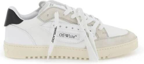 Off White Canvas Sneakers met Leren Details Multicolor Heren - Foto 5