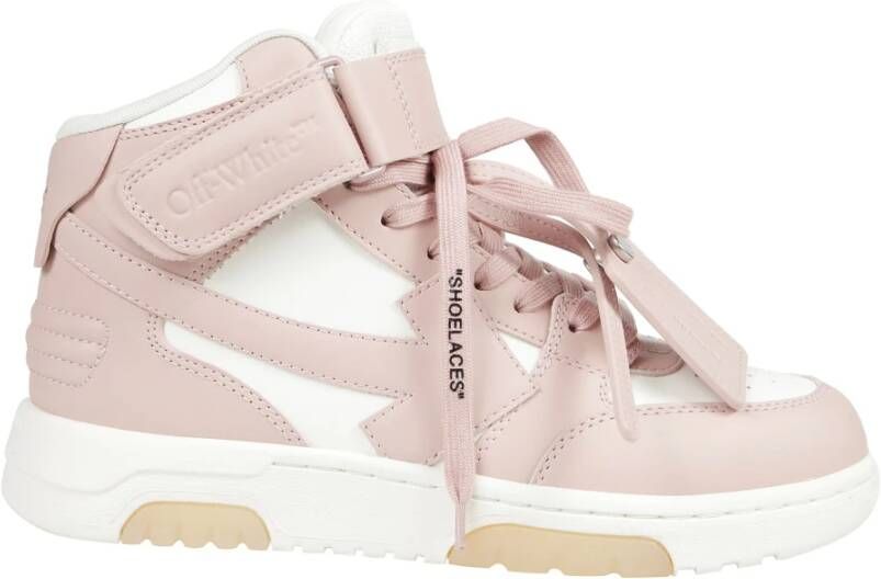 Off White Casual Sneakers voor dagelijks gebruik Pink Dames