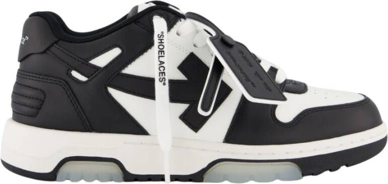 Off-White Low-Top Sneakers Out Of Office Calf Leather White Black in wit