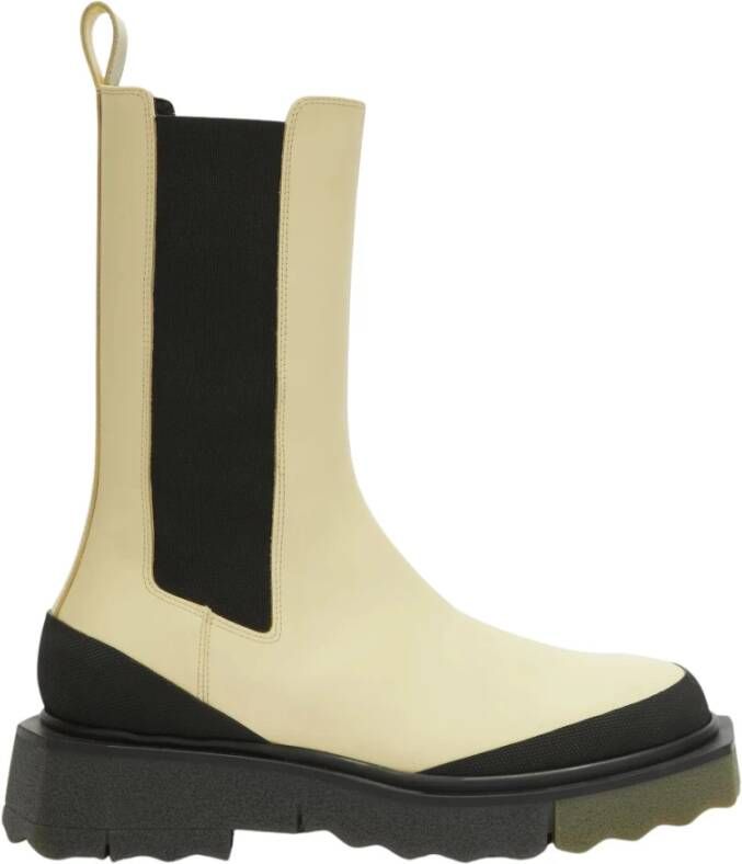 Off White Chelsea Boot Spons-effect Crème Militair Beige Dames