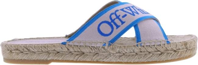 Off-White Bookish espadrilles met gekruiste bandjes Beige