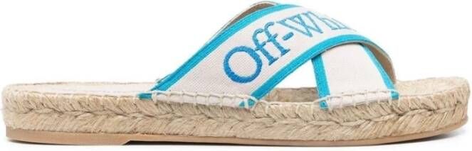 Off-White Bookish espadrilles met gekruiste bandjes Beige