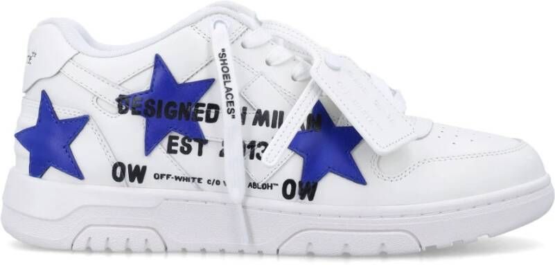 Off White Geanimeerde Leren Sneakers Multicolor Heren