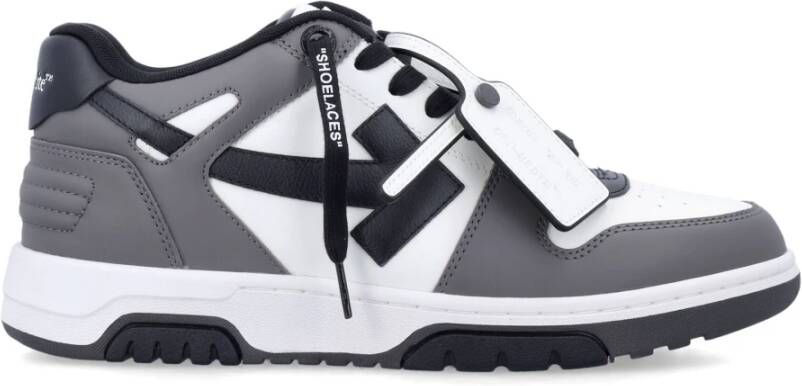 Off White Geperforeerde leren sneakers met ritssluiting Multicolor Heren