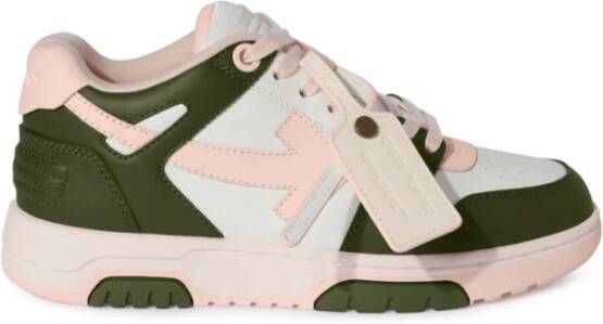 Off White Groene Sneakers met Pijl Motief Multicolor Dames