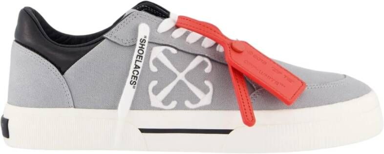 Off White Heren New Low Vulcanized Canvas Grij Gray Heren