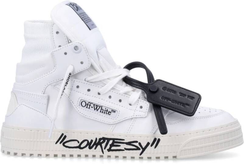 Off White High-top Sneakers met Geperforeerde Details White Heren