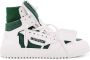 Off White Hoge leren sneakers met stoffen inzetstukken Green Heren - Thumbnail 1