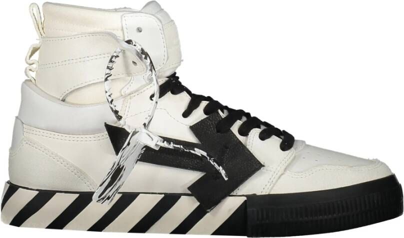 Off White Hoge vulkaniseerde sneakers met diagonale banden White Heren