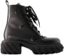 Off White Leather boots Black Dames - Thumbnail 1