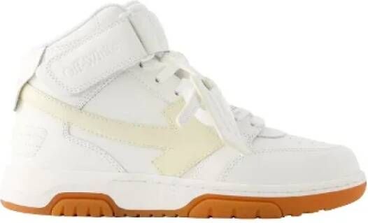 Off White Leather sneakers Beige Heren