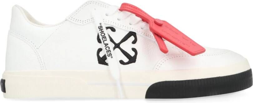 Off White Leren lage sneakers met bedel White Dames