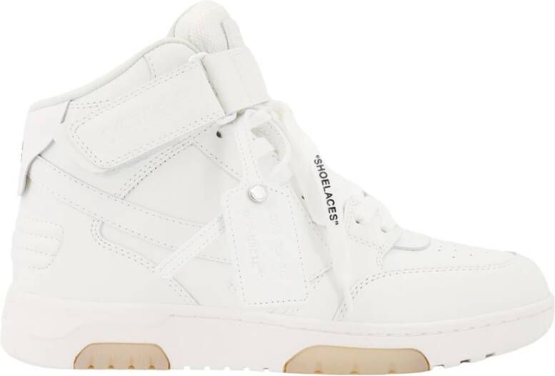 Off White Leren sneakers met ritssluiting White Heren