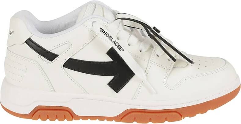 Off White Leren Sneakers White Heren