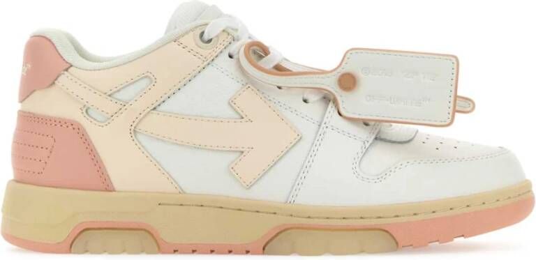 Off White Multicolor Leren Sneakers Multicolor Dames