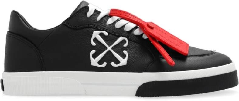 Off-White Vulcanized contrasterend-tag sneakers Zwart