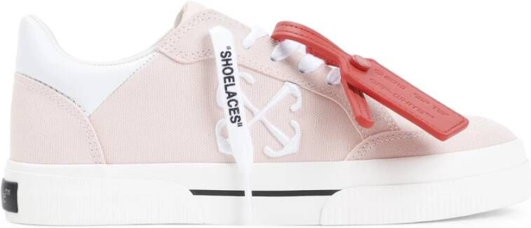 Off White Nude White Low Vulcanized Sneakers Pink Dames