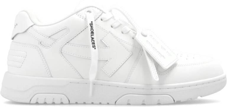 Off White Witte Leren Casual Sneakers White Heren