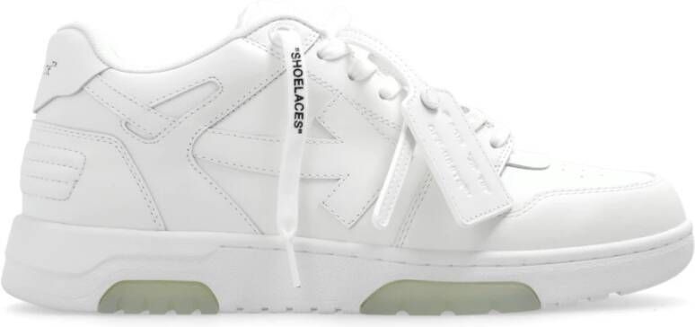 Off White Witte Leren Sneakers met Handtekening Pijlen Wit Heren