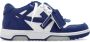 Off White Blauwe Leren Sneakers Trendy Stijl Blue Heren - Thumbnail 1