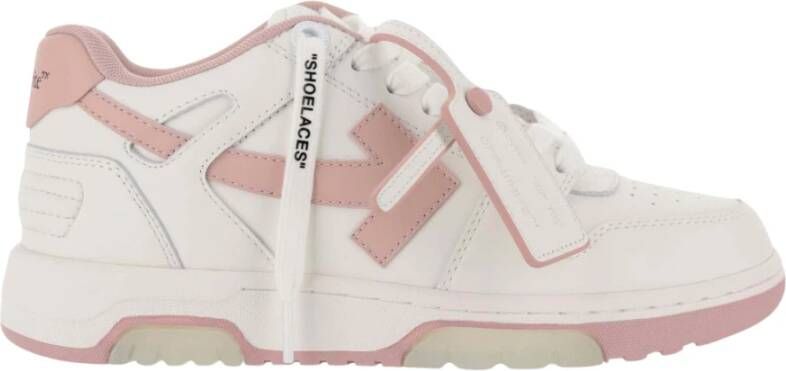 Off White Owia259C99Lea005 0130 10000034 Stijlvolle leren jas Pink Dames