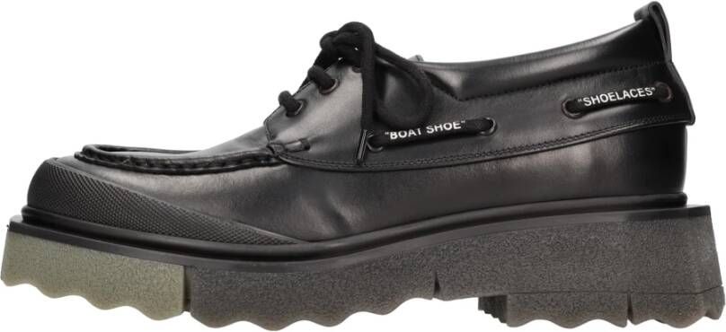 Off White Platte schoenen Zwart Black Heren