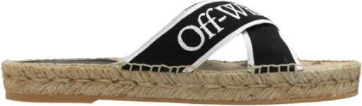 Off White Dames Bookish Criss Cross Espadrill Black Dames