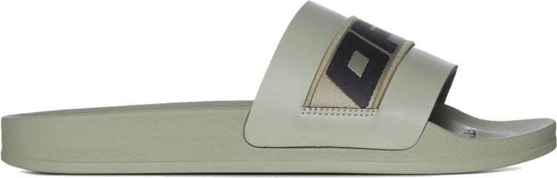 Off White Sliders Groen Heren