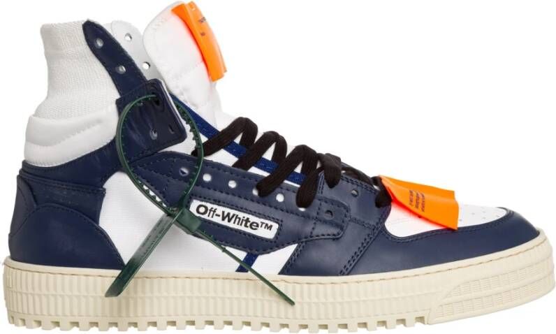 Off White Sneakers Blauw Heren