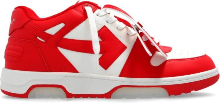 Off White Sneakers Buiten Kantoor Red Heren