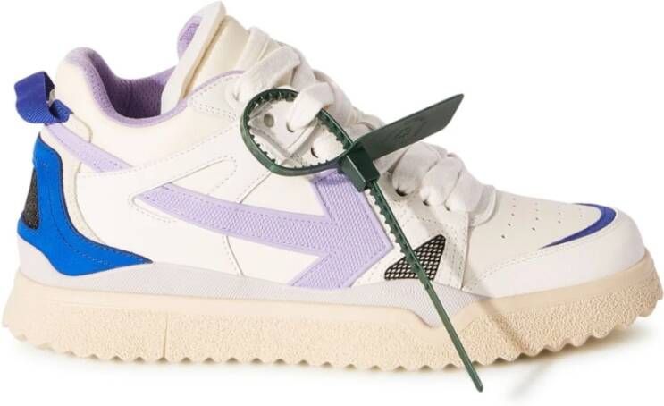 Off White Spons Sneakers Instapmodel Ronde Neus Purple Dames