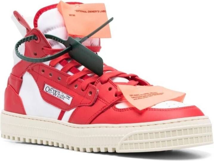 Off White Sneakers Rood Heren