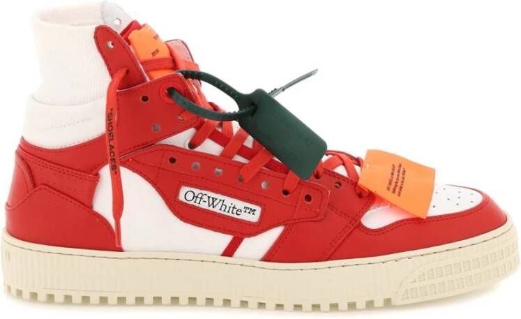 Off White Sneakers Rood Heren