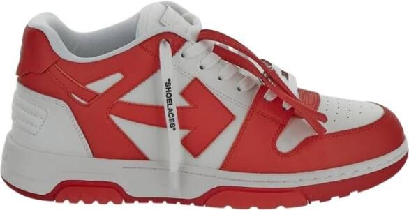 Off White Sneakers Rood Heren