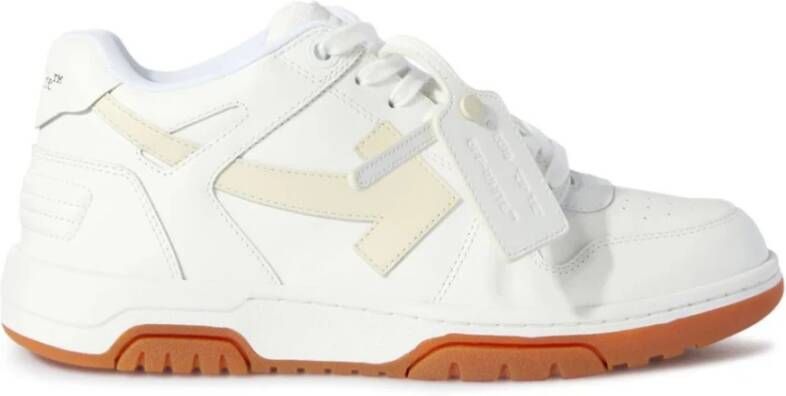 Off-White Out of Office leren sneakers met vlakken Wit