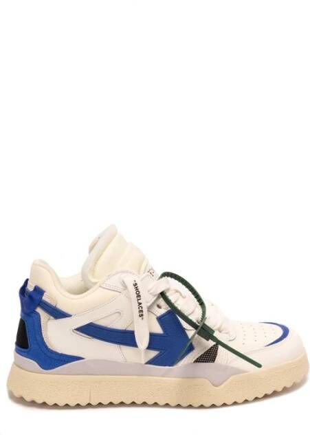 Off White Witte Sneakers met Blauwe Pijl Details White Heren