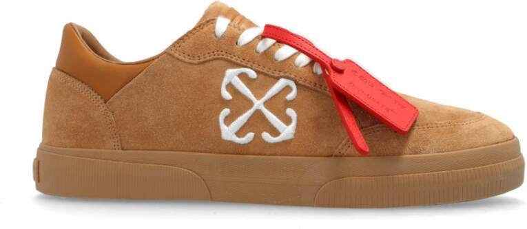 Off White Sportschoenen Nieuw Laag Beige Heren