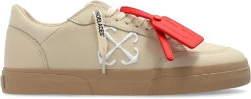 Off White Sportschoenen Nieuw Laag Vulcanized Beige Heren