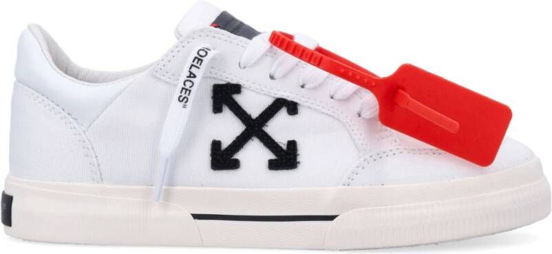 Off White Stijlvolle Lage Vulcanized Sneakers White Heren